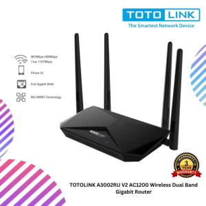 TOTOLINK A3002RU V2 AC1200 Wireless Dual Band Gigabit Router