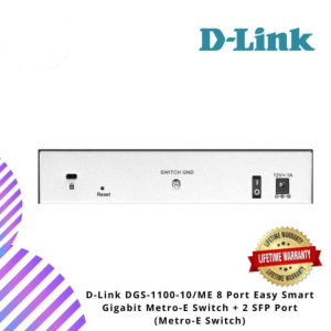 D-Link DGS-1100-10/ME 8 Port Easy Smart Gigabit Metro-E Switch + 2 SFP Port (Metro-E Switch)