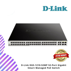 D-Link DGS-1210-52MP 52-Port Gigabit Smart Managed PoE Switch