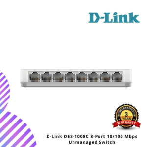 D-Link DES-1008C 8-Port 10/100 Mbps Unmanaged Switch