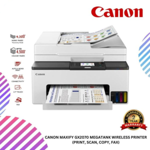 CANON MAXIFY GX2070 MegaTank Wireless Printer (Print, Scan, Copy, Fax)