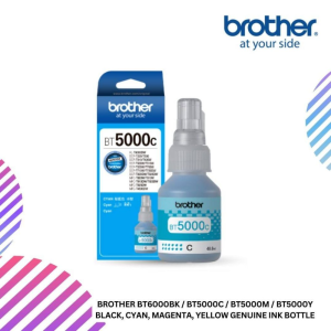Brother BT6000BK / BT5000C / BT5000M / BT5000Y Black, Cyan, Magenta, Yellow Genuine Ink Bottle