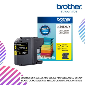 BROTHER LC-669XLBK / LC-665XLC / LC-665XLM / LC-665XLY Black, Cyan, Magenta, Yellow Original Ink Cartridge
