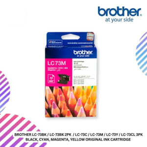 BROTHER LC-73BK / LC-73BK 2PK  / LC-73C / LC-73M / LC-73Y / LC-73CL 3PK Black, Cyan, Magenta, Yellow Original Ink Cartridge