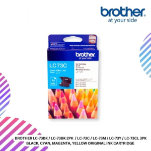 BROTHER LC-73BK / LC-73BK 2PK  / LC-73C / LC-73M / LC-73Y / LC-73CL 3PK Black, Cyan, Magenta, Yellow Original Ink Cartridge