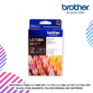 BROTHER LC-73BK / LC-73BK 2PK  / LC-73C / LC-73M / LC-73Y / LC-73CL 3PK Black, Cyan, Magenta, Yellow Original Ink Cartridge