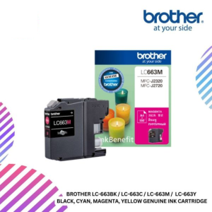 Brother LC-663BK / LC-663C / LC-663M /  LC-663Y  Black, Cyan, Magenta, Yellow Genuine Ink Cartridge