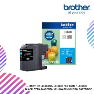 Brother LC-663BK / LC-663C / LC-663M /  LC-663Y  Black, Cyan, Magenta, Yellow Genuine Ink Cartridge