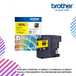Brother LC-567XLBK / LC-565XLC / LC-565XLM / LC-565XLY  Black, Cyan, Magenta, Yellow Genuine Ink Cartridge