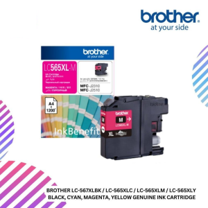 Brother LC-567XLBK / LC-565XLC / LC-565XLM / LC-565XLY  Black, Cyan, Magenta, Yellow Genuine Ink Cartridge