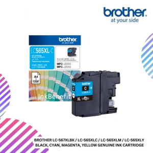 Brother LC-567XLBK / LC-565XLC / LC-565XLM / LC-565XLY  Black, Cyan, Magenta, Yellow Genuine Ink Cartridge