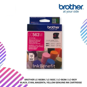 Brother LC-563BK / LC-563C / LC-563M / LC-563Y  Black, Cyan, Magenta, Yellow Genuine Ink Cartridge