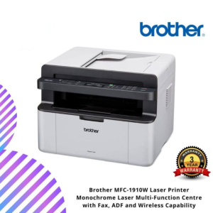 Brother MFC-1910W Laser Printer Monochrome Laser Multi-Function Centre with Fax, ADF and Wireless Capability