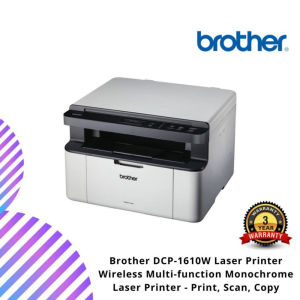Brother DCP-1610W Laser Printer Wireless Multi-function Monochrome Laser Printer - Print, Scan, Copy