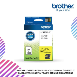 Brother LC-539XL-BK / LC-535XL-C / LC-535XL-M / LC-535XL-Y Black, Cyan, Magenta, Yellow Genuine Ink Cartridge
