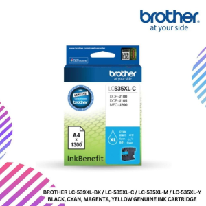 Brother LC-539XL-BK / LC-535XL-C / LC-535XL-M / LC-535XL-Y Black, Cyan, Magenta, Yellow Genuine Ink Cartridge