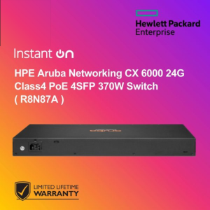 HPE Aruba Networking CX 6000 24G Class4 PoE 4SFP 370W Switch ( R8N87A )