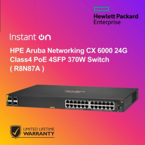 HPE Aruba Networking CX 6000 24G Class4 PoE 4SFP 370W Switch ( R8N87A )
