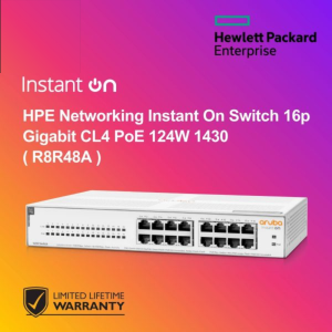 HPE Networking Instant On Switch 16p Gigabit CL4 PoE 124W 1430 ( R8R48A )