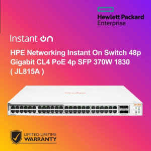 HPE Networking Instant On Switch 48p Gigabit CL4 PoE 4p SFP 370W 1830 ( JL815A )