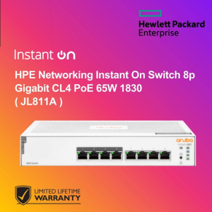 HPE Networking Instant On Switch 8p Gigabit CL4 PoE 65W 1830 ( JL811A )