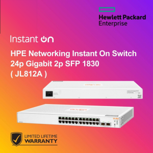 HPE Networking Instant On Switch 24p Gigabit 2p SFP 1830 ( JL812A )