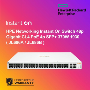 HPE Networking Instant On Switch 48p Gigabit CL4 PoE 4p SFP+ 370W 1930 ( JL686A / JL686B )