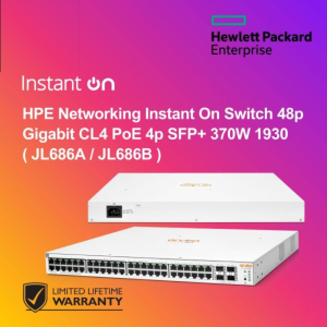 HPE Networking Instant On Switch 48p Gigabit CL4 PoE 4p SFP+ 370W 1930 ( JL686A / JL686B )