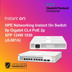 HPE Networking Instant On Switch 8p Gigabit CL4 PoE 2p SFP 124W 1930 (JL681A)