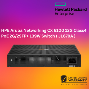 HPE Aruba Networking CX 6100 12G Class4 PoE 2G/2SFP+ 139W Switch ( JL679A )