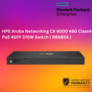 HPE Aruba Networking CX 6000 48G Class4 PoE 4SFP 370W Switch ( R8N85A )