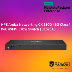 HPE Aruba Networking CX 6100 48G Class4 PoE 4SFP+ 370W Switch ( JL675A )