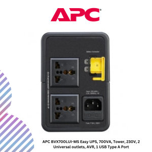 inc (23) APC BVX700LUI-MS Easy UPS, 700VA, Tower, 230V, 2 Universal outlets, AVR, 1 USB Type A Port