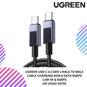 UGREEN USB-C 3.2 GEN 1 MALE TO MALE CABLE CHARGING 60W & DATA 5GBPS