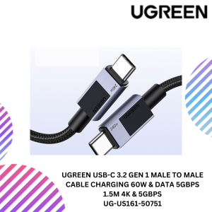 UGREEN USB-C 3.2 GEN 1 MALE TO MALE CABLE CHARGING 60W & DATA 5GBPS