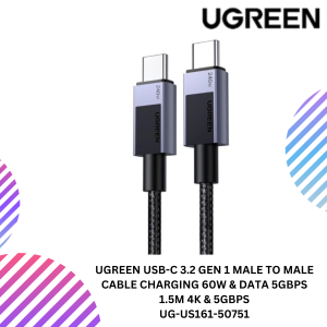 UGREEN USB-C 3.2 GEN 1 MALE TO MALE CABLE CHARGING 60W & DATA 5GBPS