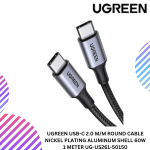 UGREEN USB-C 2.0 M/M ROUND CABLE NICKEL PLATING ALUMINUM SHELL 60W