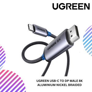 UGREEN USB-C TO DP MALE 8K ALUMINIUM NICKEL BRAIDED