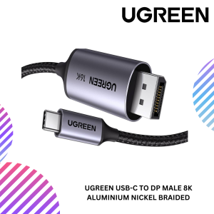 UGREEN USB-C TO DP MALE 8K ALUMINIUM NICKEL BRAIDED