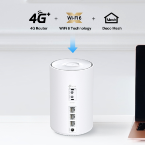 TP-Link Deco X10-4G AX1500 Whole Home Mesh Wi-Fi 6 Router, Build-In 300Mbps 4G+ LTE Advanced Modem