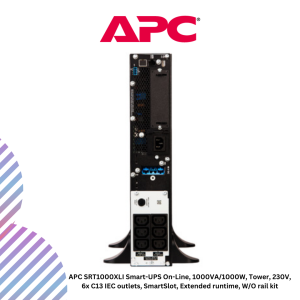 APC SRT1000XLI Smart-UPS On-Line, 1000VA/1000W, Tower, 230V, 6x C13 IEC outlets, SmartSlot, Extended runtime, W/O rail kit