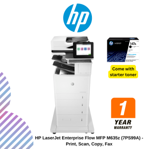 HP LaserJet Enterprise Flow MFP M635z (7PS99A) - Print, Scan, Copy, Fax