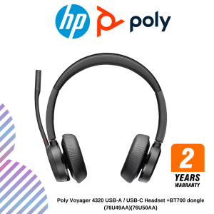 Poly Voyager 4320 USB-A / USB-C Headset +BT700 dongle (76U49AA)(76U50AA)