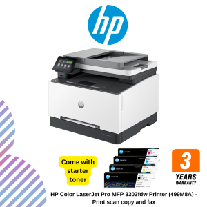 HP Color LaserJet Pro MFP 3303fdw Printer (499M8A) - Print, scan, copy and fax