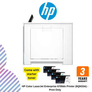 HP Color LaserJet Enterprise 6700dn Printer (6QN33A) - Print Only
