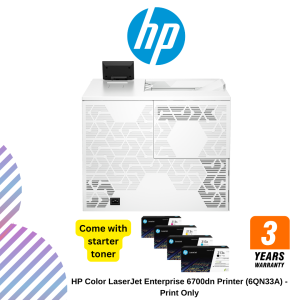 HP Color LaserJet Enterprise 6700dn Printer (6QN33A) - Print Only