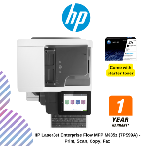 HP LaserJet Enterprise Flow MFP M635z (7PS99A) - Print, Scan, Copy, Fax