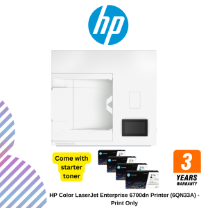 HP Color LaserJet Enterprise 6700dn Printer (6QN33A) - Print Only