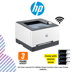 HP Color LaserJet Pro 3203dw Single Function Color Laser Printer (499N4A)