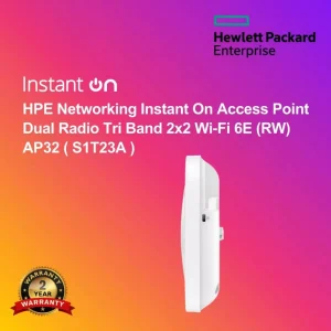 HPE Networking Instant On Access Point Dual Radio Tri Band 2x2 Wi‑Fi 6E (RW) AP32 ( S1T23A )